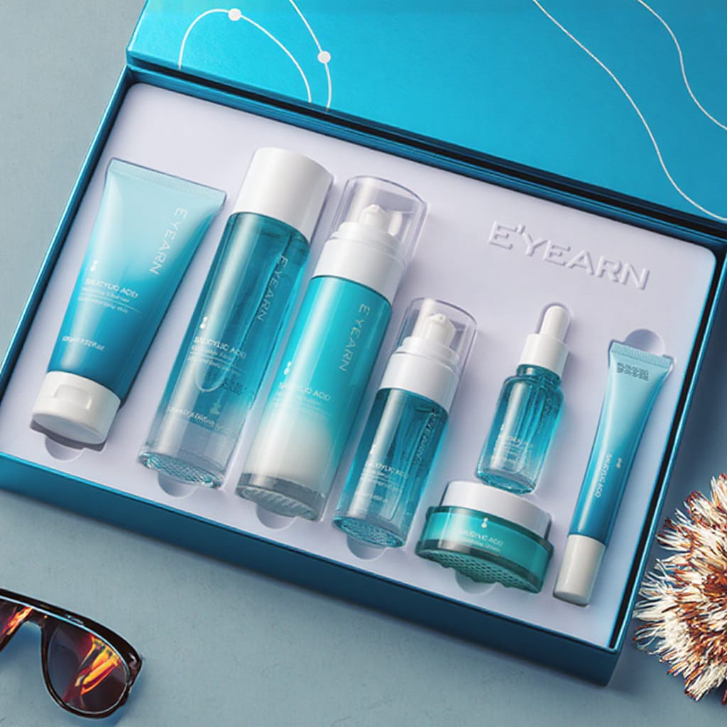 Kit Soin Visage 7 Pièces – Acide Salicylique & Collagène